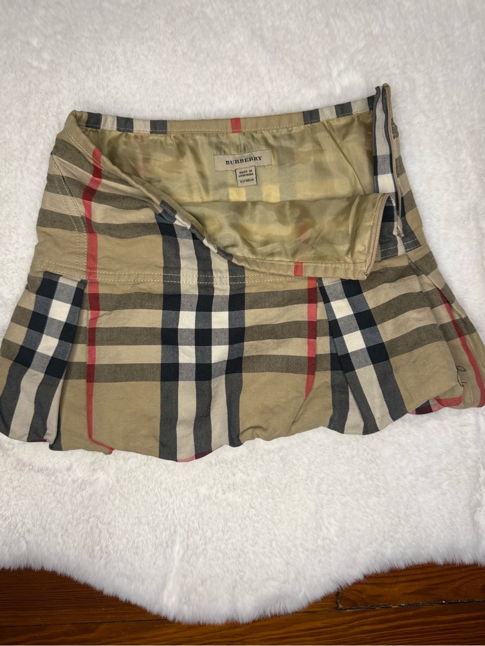 Burberry Nova Check Skirt in Beige, girls (Sz 5)